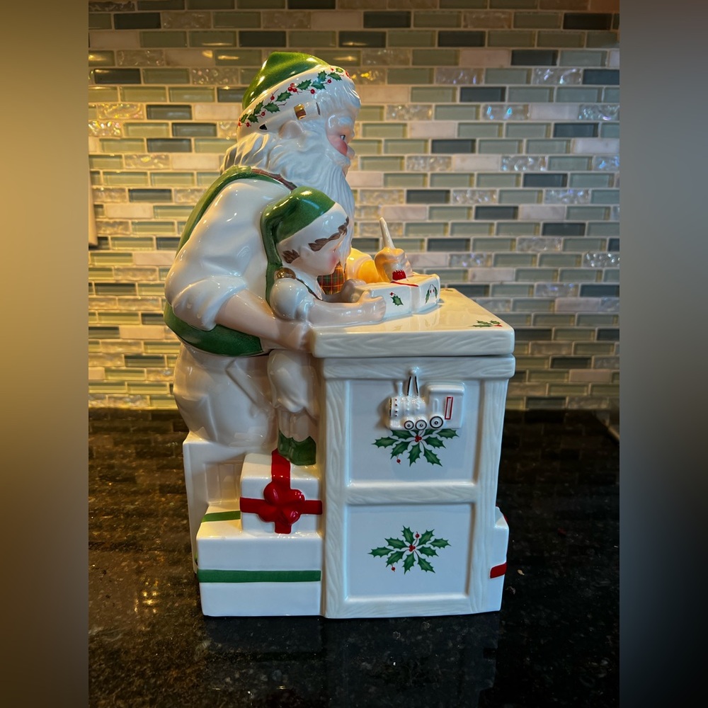 Lenox Santa Workbench Cookie Jar - Picture 2 of 9